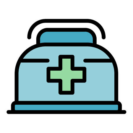 Clinical food icon. Outline clinical food vector icon color flat isolatedのイラスト素材