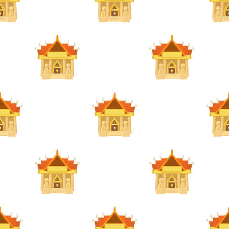 Old temple pattern seamless background texture repeat wallpaper geometric vectorのイラスト素材
