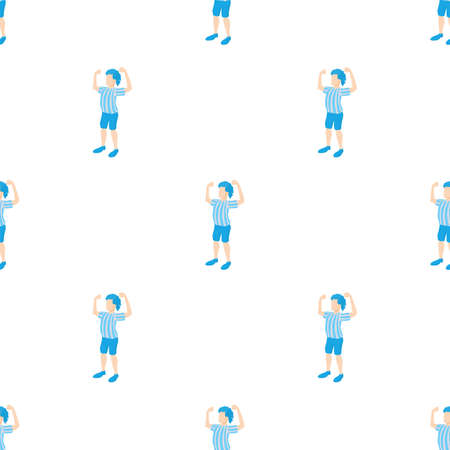 Football player pattern seamless background texture repeat wallpaper geometric vectorのイラスト素材