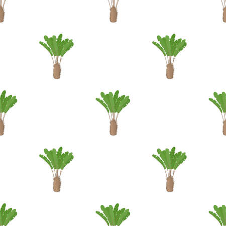 Palm tree pattern seamless background texture repeat wallpaper geometric vectorのイラスト素材