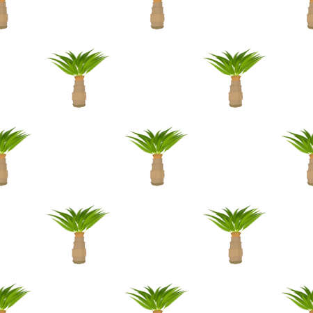 Cycas palm pattern seamless background texture repeat wallpaper geometric vectorのイラスト素材