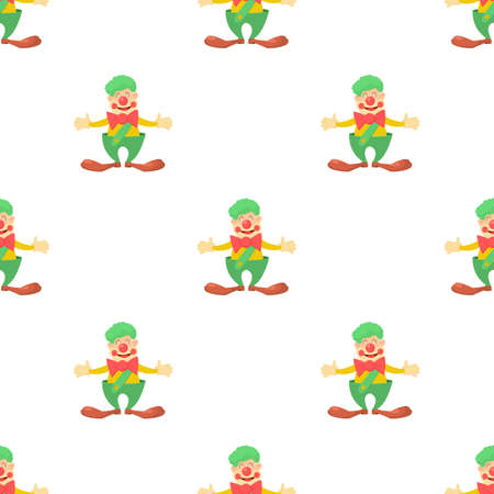 Clown pattern seamless background texture repeat wallpaper geometric vectorのイラスト素材