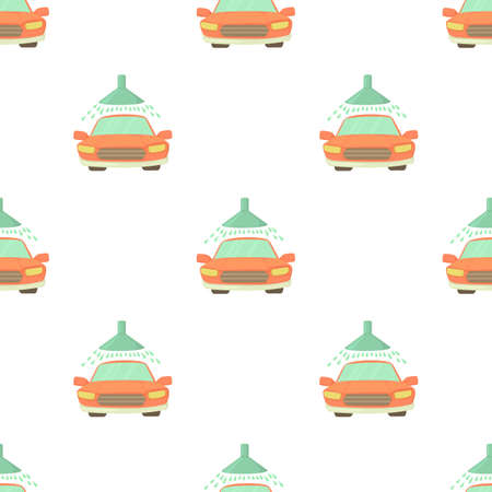 Car wash pattern seamless background texture repeat wallpaper geometric vectorのイラスト素材