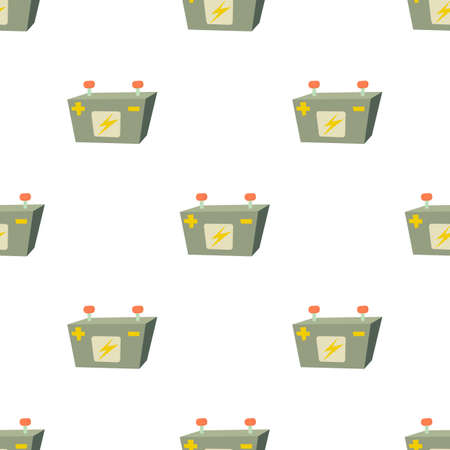 Car battery pattern seamless background texture repeat wallpaper geometric vectorのイラスト素材