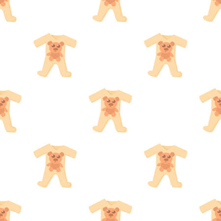 Baby rompers pattern seamless background texture repeat wallpaper geometric vectorのイラスト素材
