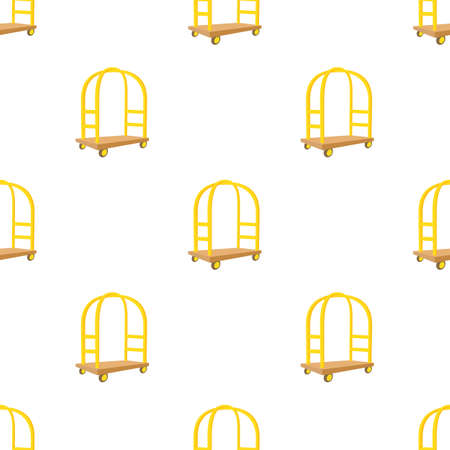 Cart in hotel pattern seamless background texture repeat wallpaper geometric vectorのイラスト素材