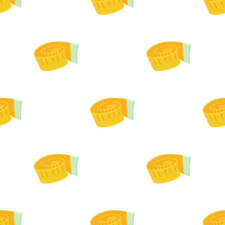 Measuring tape pattern seamless background texture repeat wallpaper geometric vectorのイラスト素材