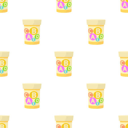 Pills vitamins pattern seamless background texture repeat wallpaper geometric vectorのイラスト素材