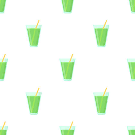 Juice in glass pattern seamless background texture repeat wallpaper geometric vectorのイラスト素材