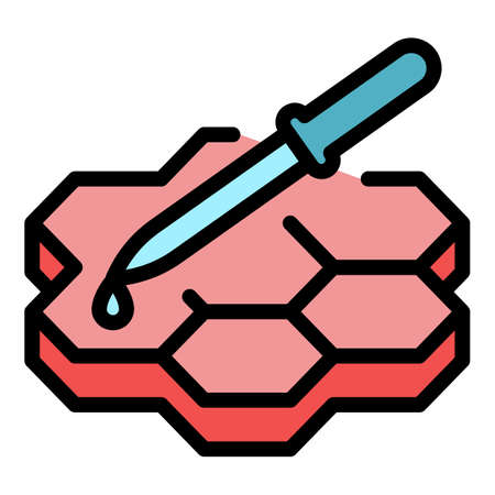 Modified honey icon. Outline modified honey vector icon color flat isolatedのイラスト素材