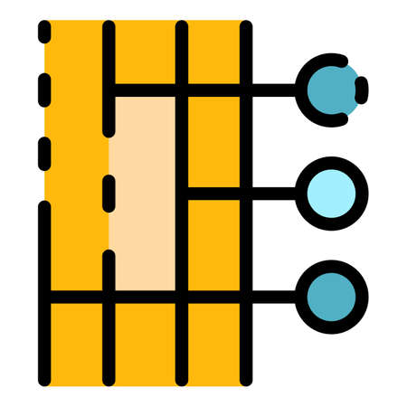 Genetic mutation icon. Outline genetic mutation vector icon color flat isolatedのイラスト素材