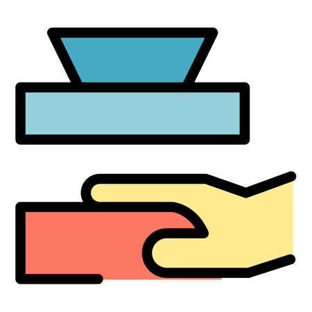 Careless person icon. Outline careless person vector icon color flat isolatedのイラスト素材