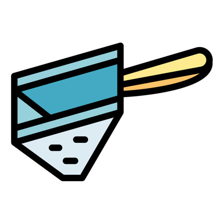 Pool net icon. Outline pool net vector icon color flat isolatedのイラスト素材