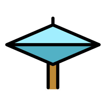 Party drum plates icon. Outline party drum plates vector icon color flat isolatedのイラスト素材