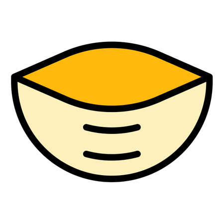 Homemade pita bread icon. Outline homemade pita bread vector icon color flat isolatedのイラスト素材