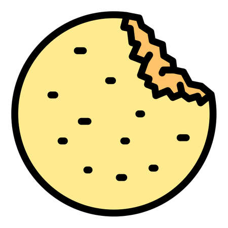 Vegan falafel icon. Outline vegan falafel vector icon color flat isolatedのイラスト素材