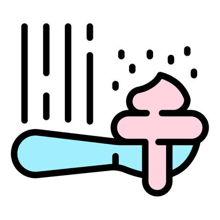Salted caramel icon. Outline salted caramel vector icon color flat isolatedのイラスト素材