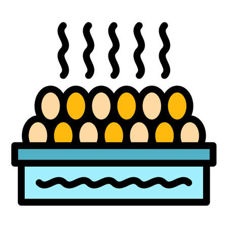 Coffee beans fried icon. Outline coffee beans fried vector icon color flat isolatedのイラスト素材