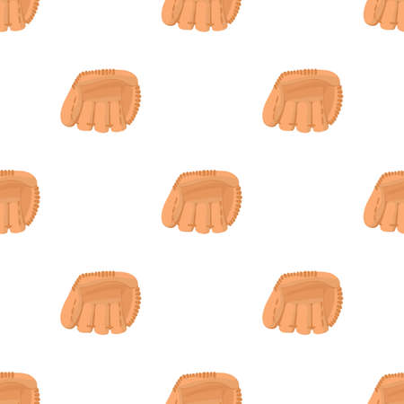 Baseball glove pattern seamless background texture repeat wallpaper geometric vectorのイラスト素材