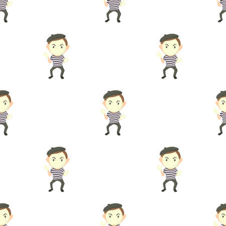 Clown pattern seamless background texture repeat wallpaper geometric vectorのイラスト素材