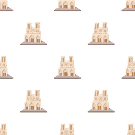 French castle pattern seamless background texture repeat wallpaper geometric vectorのイラスト素材