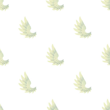 Angel wing pattern seamless background texture repeat wallpaper geometric vectorのイラスト素材