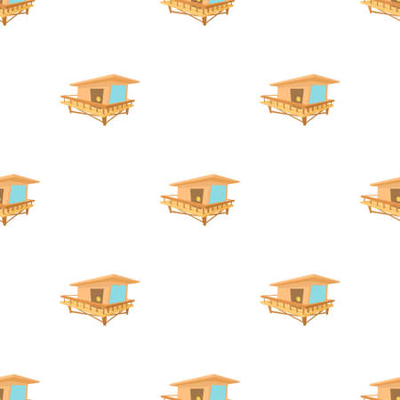 Stilt house pattern seamless background texture repeat wallpaper geometric vectorのイラスト素材