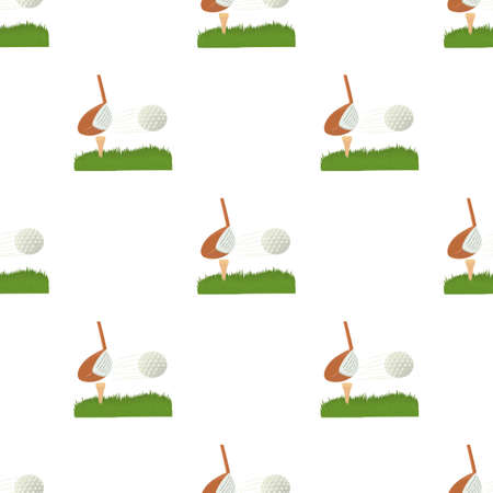 Hit golf ball pattern seamless background texture repeat wallpaper geometric vectorのイラスト素材