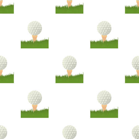 Ball for golf pattern seamless background texture repeat wallpaper geometric vectorのイラスト素材