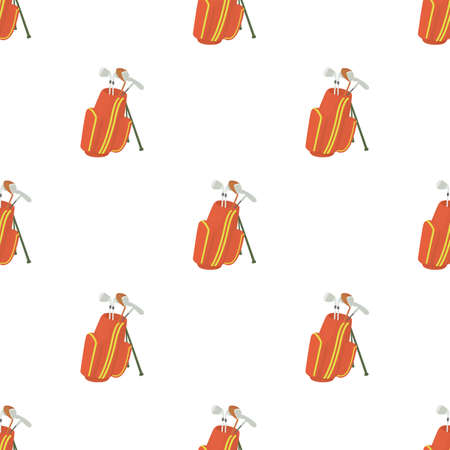 Golfing bag pattern seamless background texture repeat wallpaper geometric vectorのイラスト素材