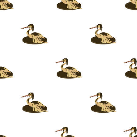 Dirty bird pattern seamless background texture repeat wallpaper geometric vectorのイラスト素材