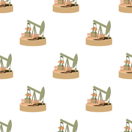 Oil pump pattern seamless background texture repeat wallpaper geometric vectorのイラスト素材