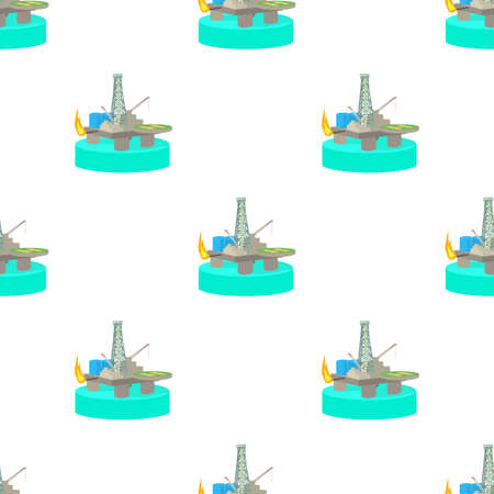 Oil platform pattern seamless background texture repeat wallpaper geometric vectorのイラスト素材