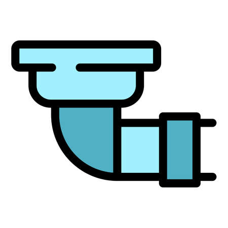 Architecture gutter icon. Outline architecture gutter vector icon color flat isolatedのイラスト素材