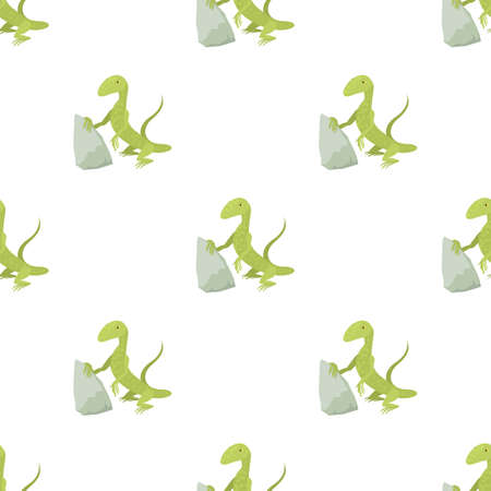 Standing lizard pattern seamless background texture repeat wallpaper geometric vectorのイラスト素材