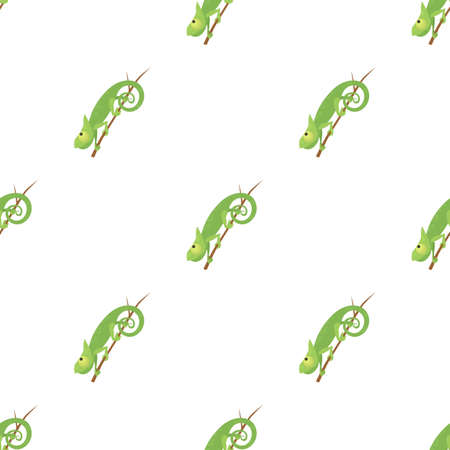 Walking chameleon pattern seamless background texture repeat wallpaper geometric vectorのイラスト素材