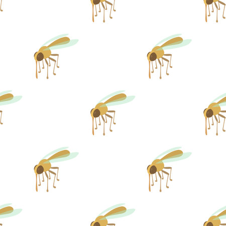 Mosquito pattern seamless background texture repeat wallpaper geometric vectorのイラスト素材