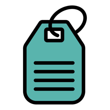 Keychain icon. Outline keychain vector icon color flat isolatedのイラスト素材