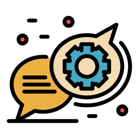 Call center service icon. Outline call center service vector icon color flat isolatedのイラスト素材