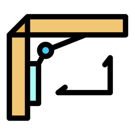 Automated ventilation cover icon. Outline automated ventilation cover vector icon color flat isolatedのイラスト素材