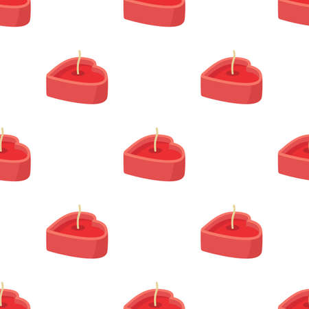Heart shaped candle pattern seamless background texture repeat wallpaper geometric vectorのイラスト素材