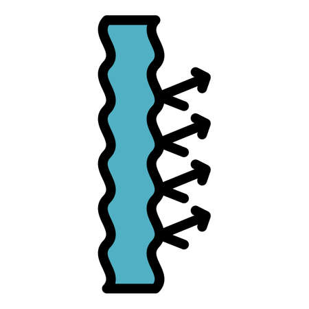 Sound reduction icon. Outline sound reduction vector icon color flat isolatedのイラスト素材