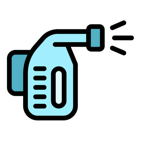 Steam cleaner icon. Outline steam cleaner vector icon color flat isolatedのイラスト素材
