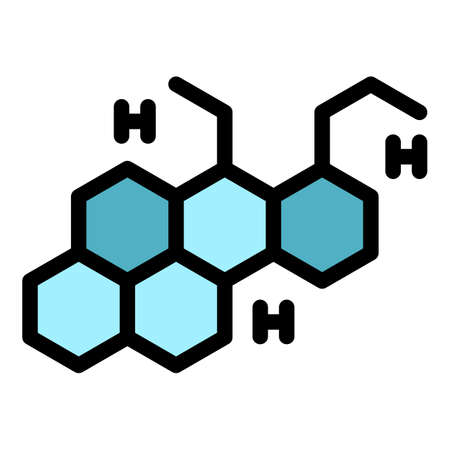 Human hormones icon. Outline human hormones vector icon color flat isolatedのイラスト素材