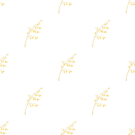 Cereal plant pattern seamless background texture repeat wallpaper geometric vectorのイラスト素材