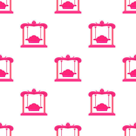 Pink swing pattern seamless background texture repeat wallpaper geometric vectorのイラスト素材