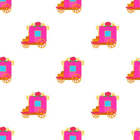 Pink brougham, for little princess pattern seamless background texture repeat wallpaper geometric vectorのイラスト素材