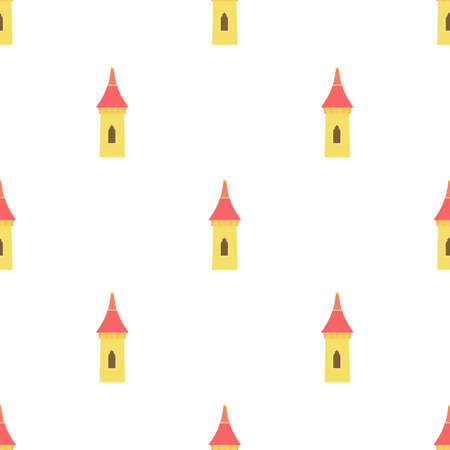 Castle tower pattern seamless background texture repeat wallpaper geometric vectorのイラスト素材