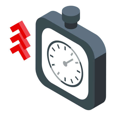 Seo stopwatch icon isometric vector. Search engine. Digital dataのイラスト素材