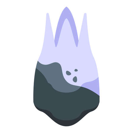 Black tooth icon isometric vector. Dental clean. Dentist healthのイラスト素材